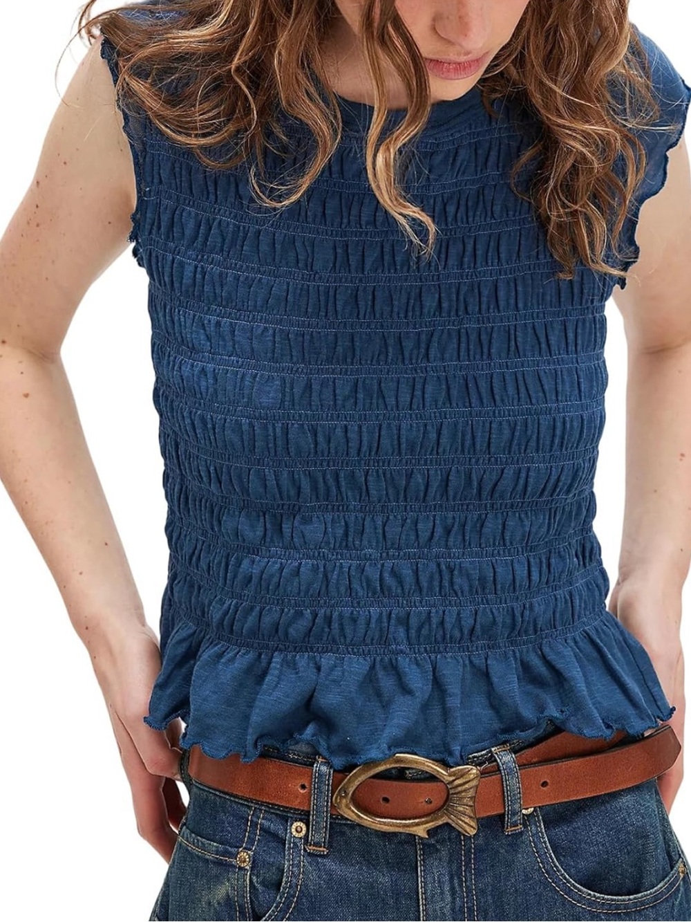 Free People We The Free Sylvie Tee in Teal